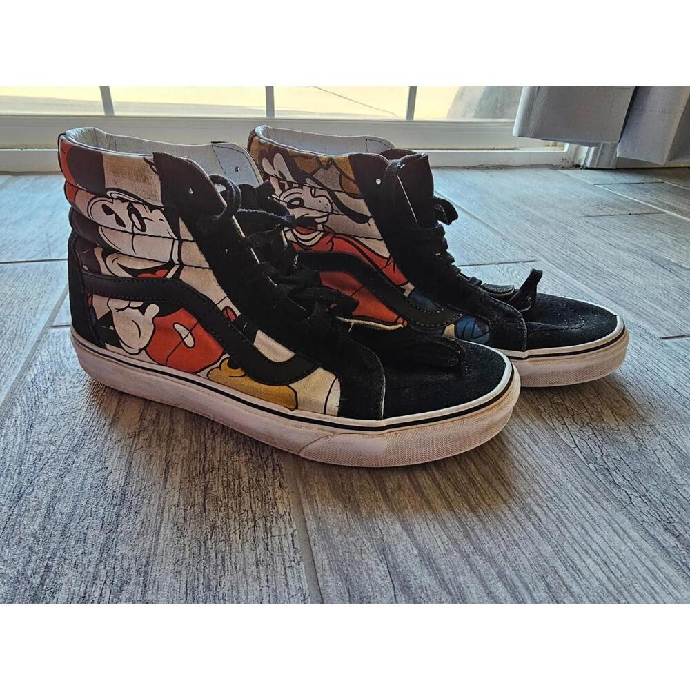 Vans Sk8 Hi Disney Mickey Mouse & Friends Shoes Men’s Size 9 US Black White